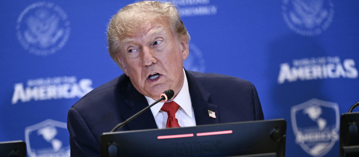 Donald Trump, presidente de los EE.UU., en un encuentro del Escudo de las Américas