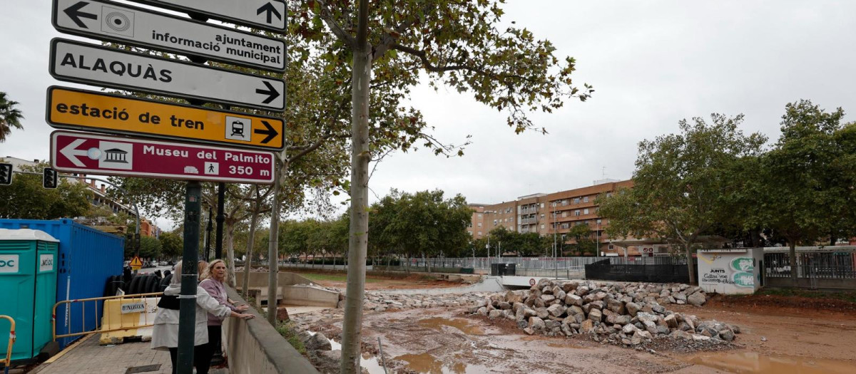 Imagen del temporal en Valencia