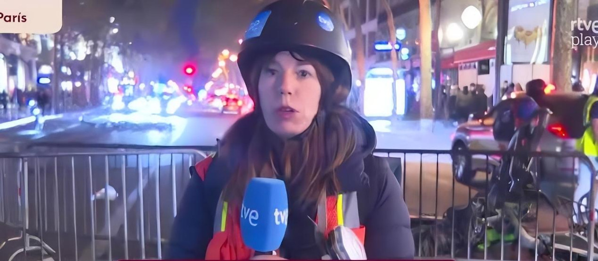 Mavi Doñate, durante una conexión en directo con