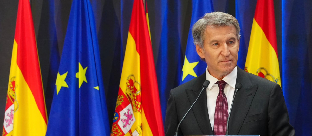 El presidente del PP, Alberto Núñez Feijóo