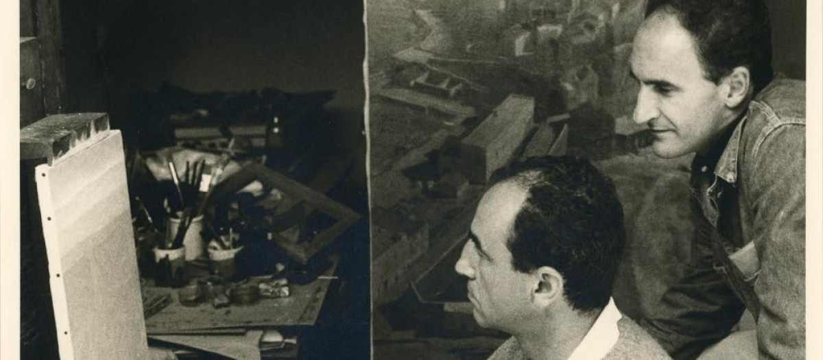 Eduardo y Gonzalo Chillida en el estudio del pintor en 1964

REMITIDA / HANDOUT por DAVID STEKERT - BUDD STUDIO
Fotografía remitida a medios de comunicación exclusivamente para ilustrar la noticia a la que hace referencia la imagen, y citando la procedencia de la imagen en la firma
19/10/2026