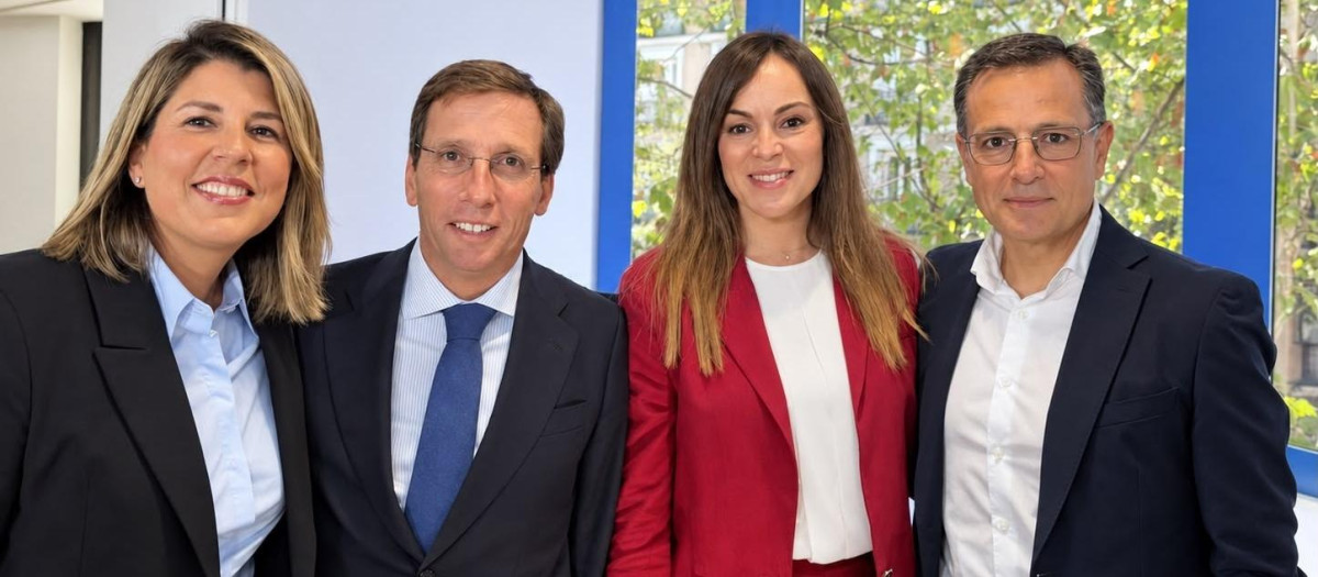 Los alcaldes de Madrid, José Luis Martínez-Almeida; Murcia, Rebeca Pérez; Cartagena, Noelia Arroyo, y Albacete, Manuel Serrano