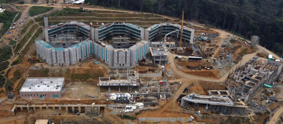 Fotografía aérea que muestra las instalaciones de la cárcel Metropolitana de Medellín