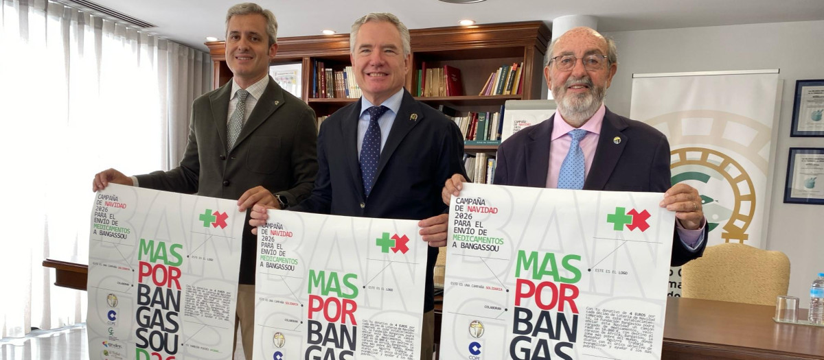 José Eugenio Rodríguez del Moral, Rafael Casaño y Miguel Aguirre presentan la campaña de la Fundación Bangassou