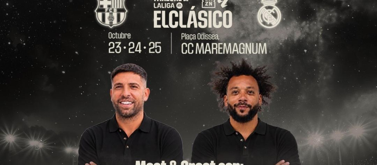 Cartel promocional de la Fanzone de LaLiga y DAZN para el Clásico del domingo 25 de octubre en Barcelona