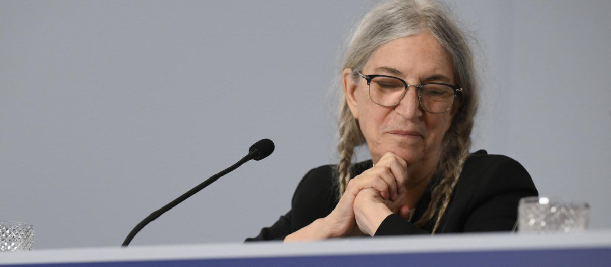 La cantante y escritora estadounidense , Patti Smith, Premio Princesa de las Artes 2026 durante la rueda de prensa celebrada este martes en Oviedo.EFE/Eloy Alonso