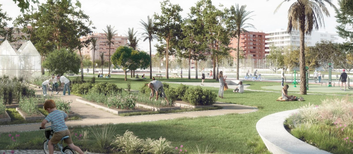 Recreación del futuro PAI de Benimaclet en Valencia