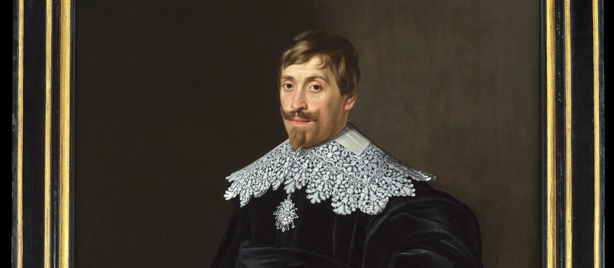 Detalle de Frederik Dircksz. van Alewijn de Nicolaes Eliasz. Pickenoy (1632-37). Cortesía de la Weiss Gallery