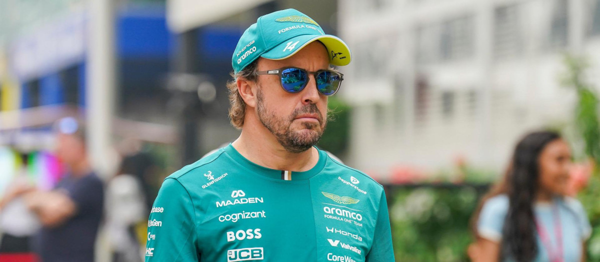 Fernando Alonso, durante un Gran Premio de esta temporada