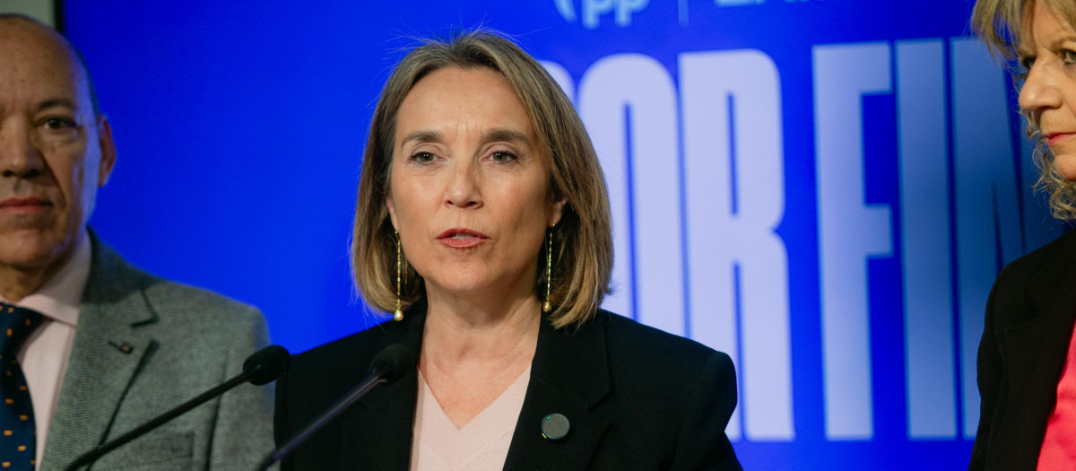 La vicesecretaria de Regeneración Institucional, Cuca Gamarra, este viernes, en Zamora