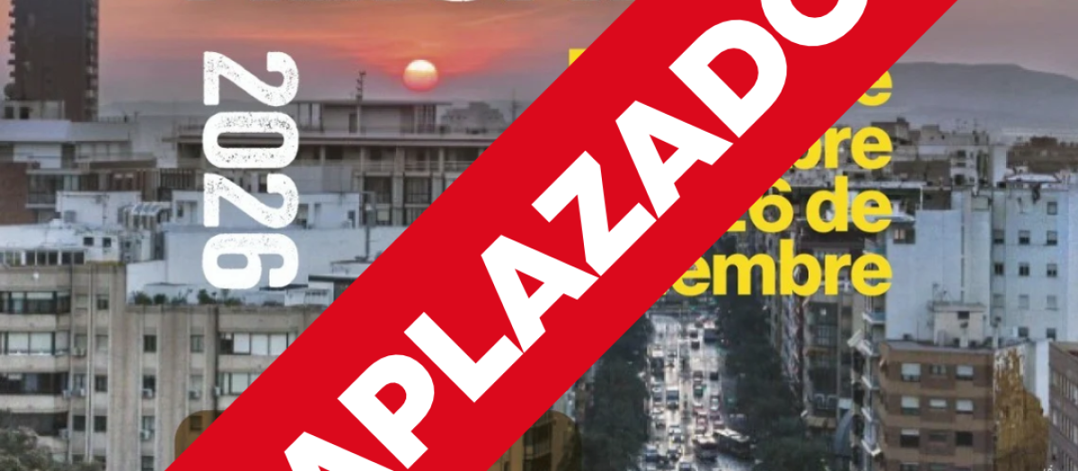 Cartel del aplazamiento del bono comercio de Alicante