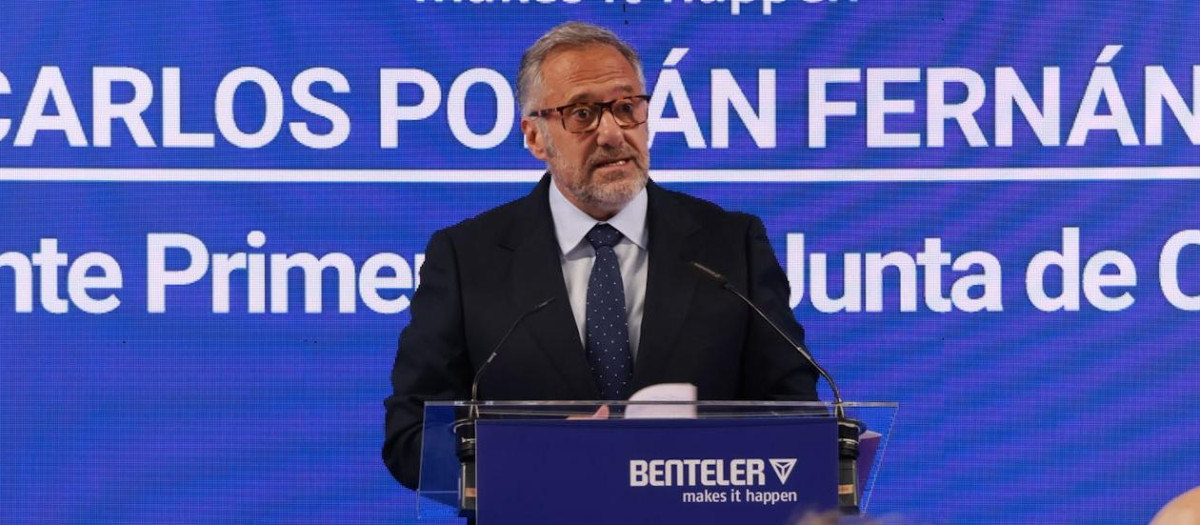 El vicepresidente primero de la Junta de Castilla y León, Carlos Pollán, este viernes, en Burgos