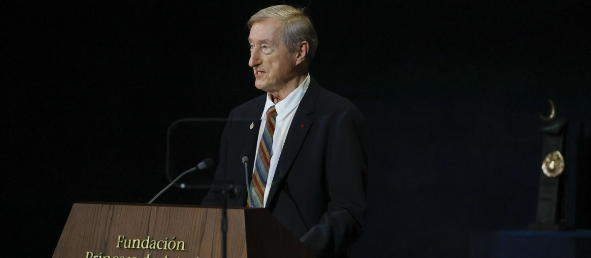 Julian Barnes durante su discurso en los Premios princesa de Asturias 2026