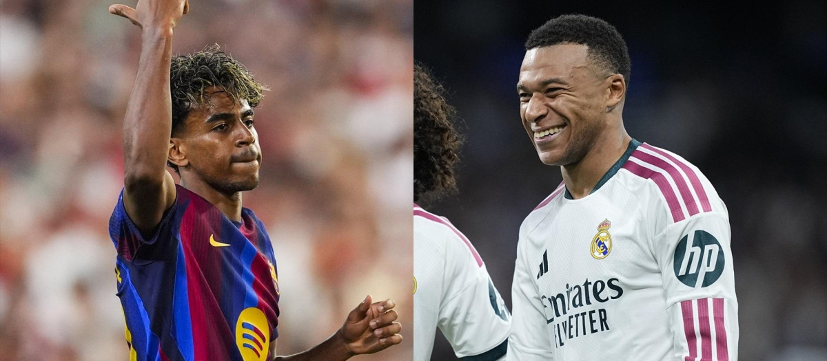 Lamine Yamal y Kylian Mbappé, en imágenes de esta temporada