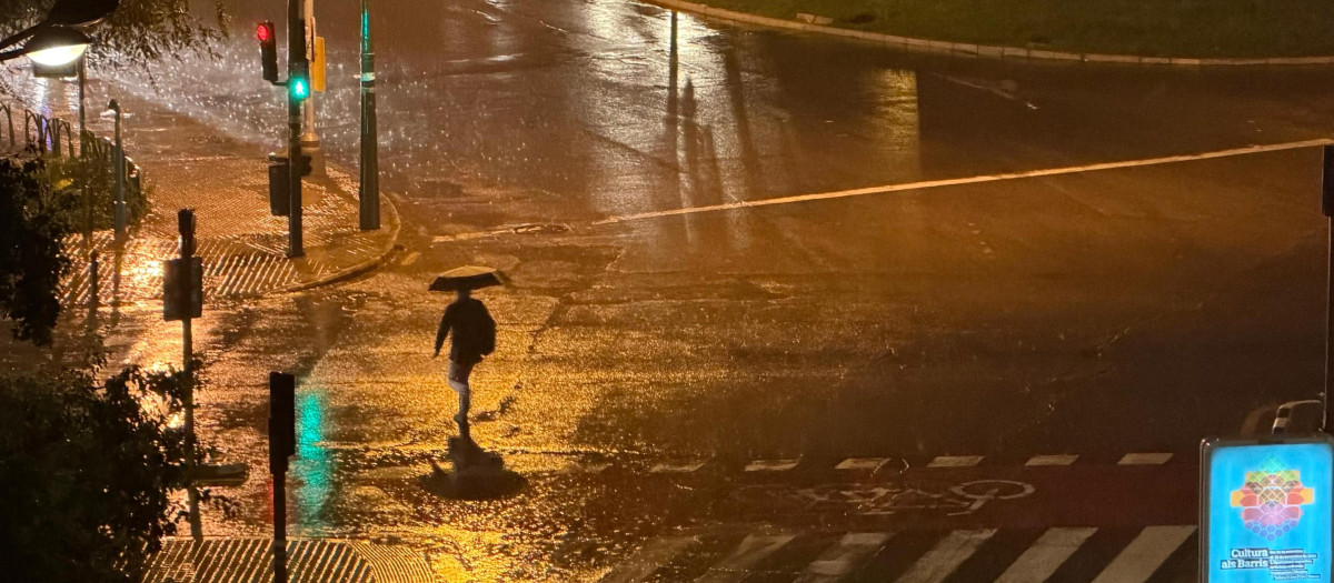 Imagen de un día de lluvia en la ciudad de Valencia.