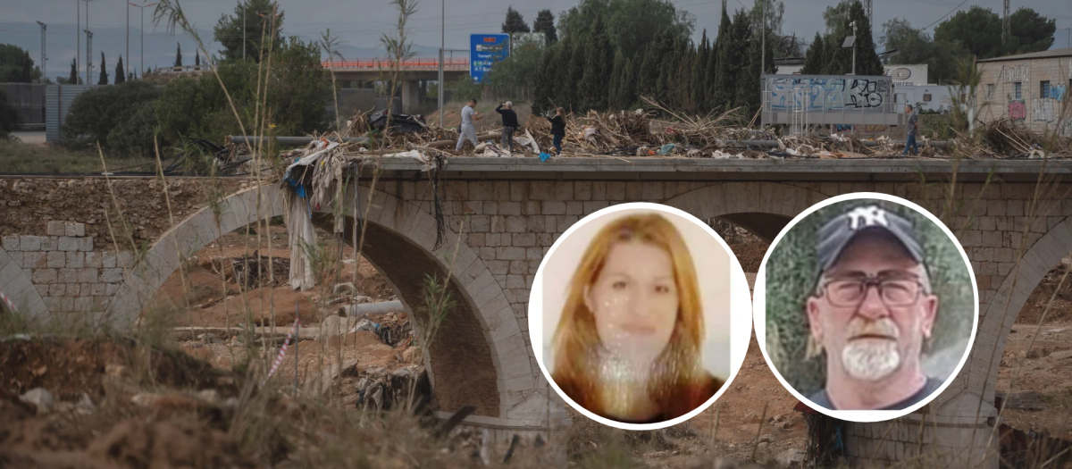 Montaje con las imágenes de Elisabeth y Francisco, los dos desaparecidos de la dana de 2024 en Valencia