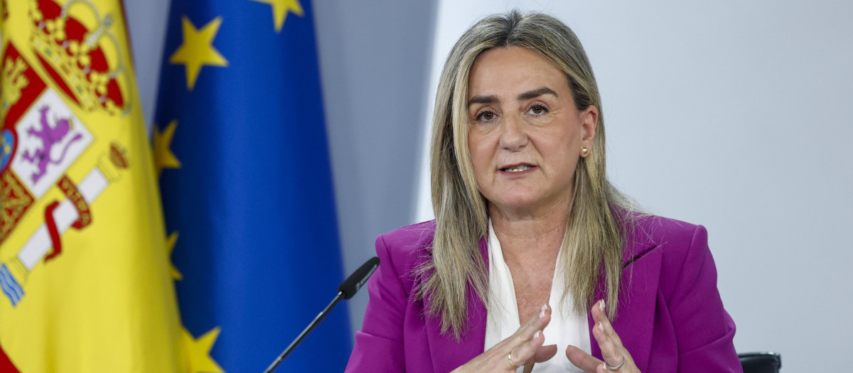 La ministra de Educación, Formación Profesional y Deportes Milagros Tolón durante la rueda de prensa poserior a la reunión del Consejo de Ministros