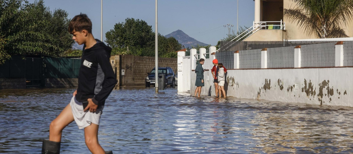 Zonas anegadas por el agua a causa de la dana Adam