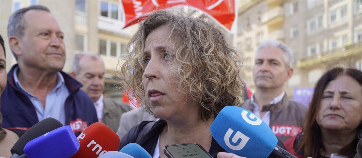 La secretaria general de CCOO en Galicia, Amelia Pérez