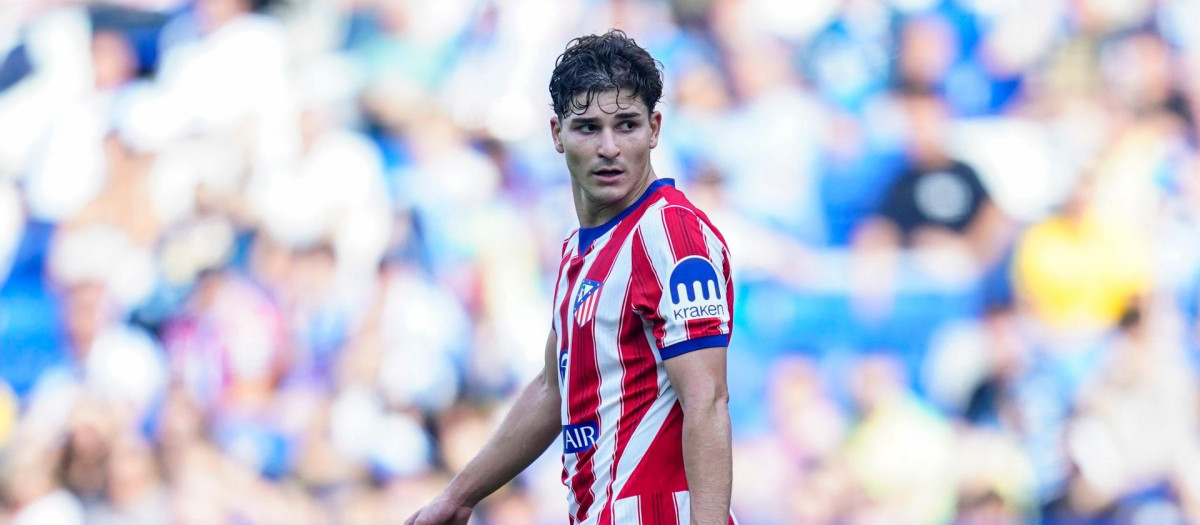 Julián Álvarez, durante un partido con el Atlético de Madrid