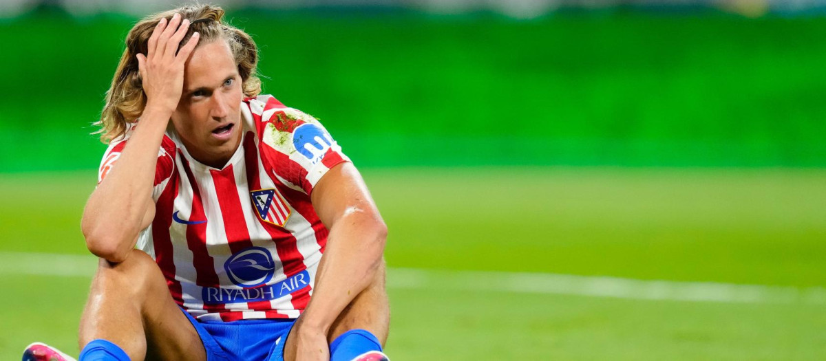 Marcos Llorente en un partido con el Atlético de Madrid