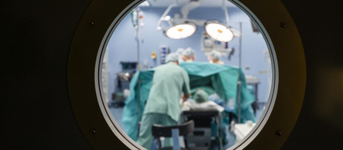 Vista desde un ojo de buey de una operación