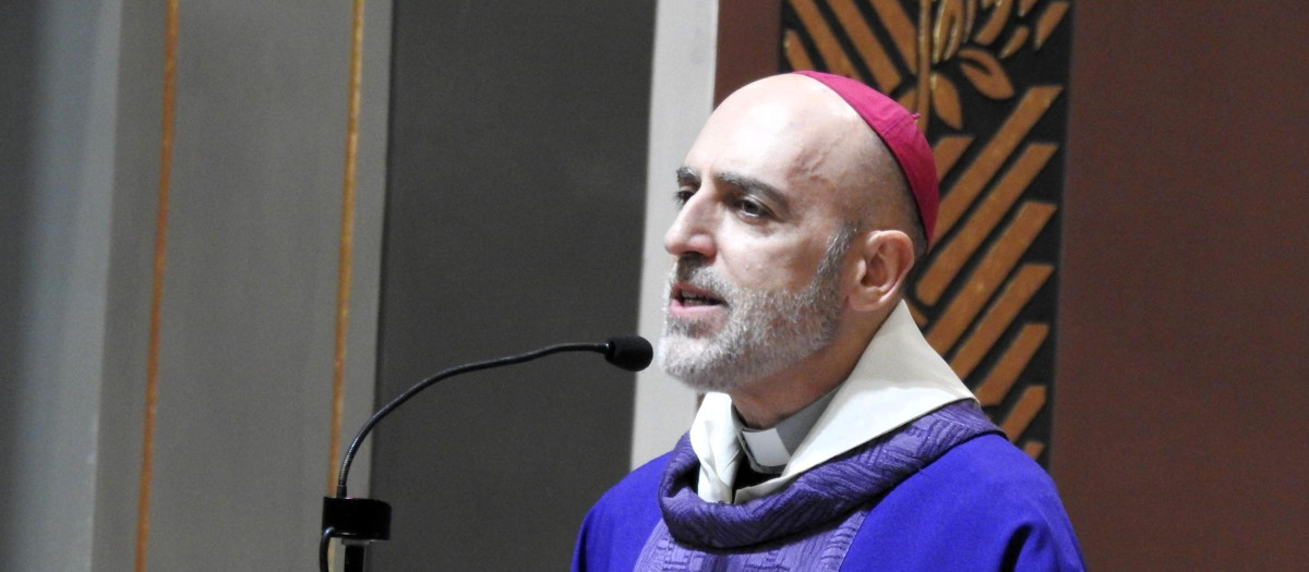 El obispo de Sant Feliu, monseñor Xabier Gómez, OP