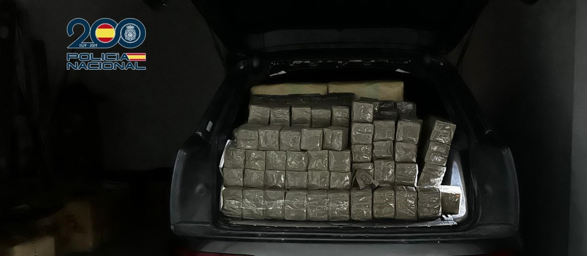 Imagen de la droga intervenida en la operación policial