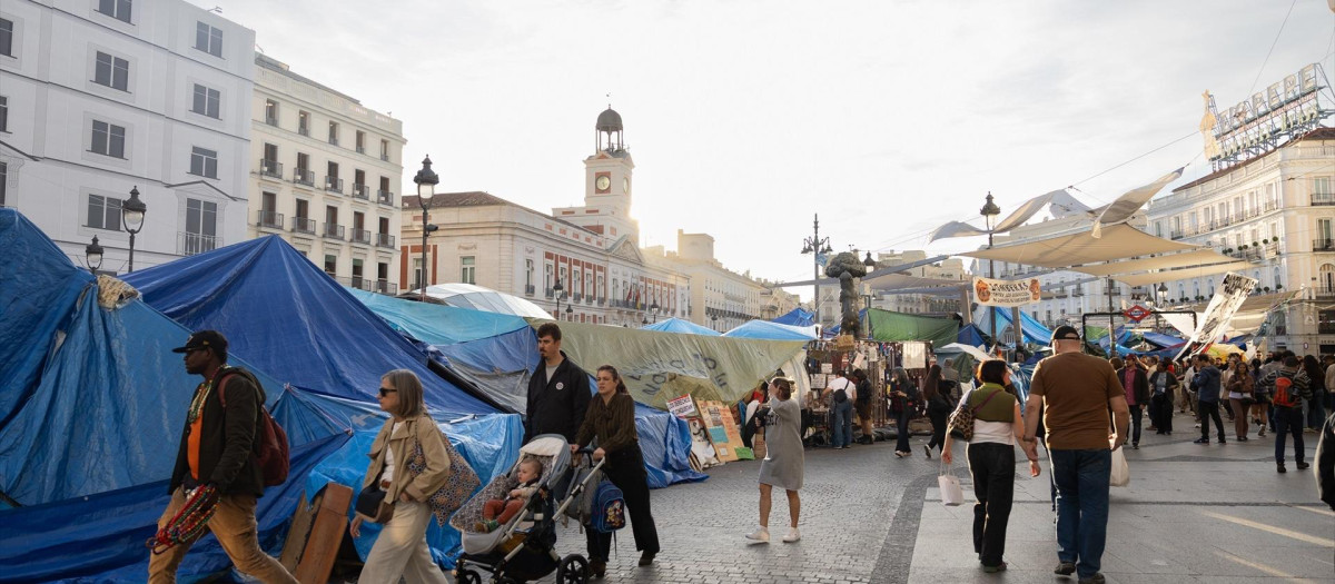 Acampadas en la Puerta del Sol el 29 de octubre de 2026
