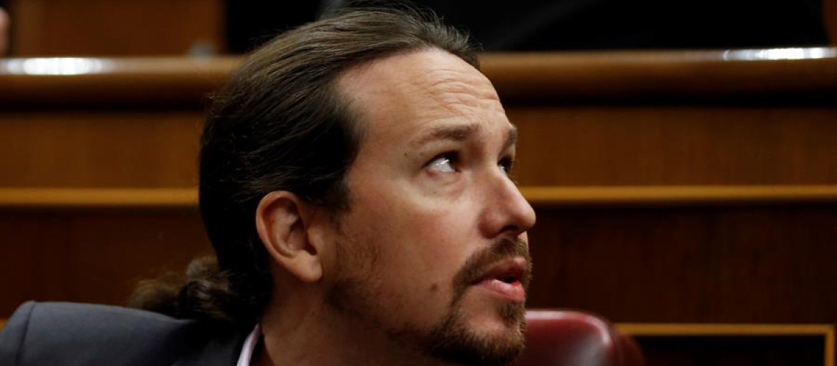 Pablo Iglesias, en un pleno del Congreso