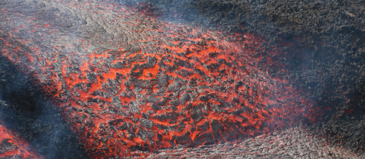 Lengua de una de las coladas del volcán de Cumbre Vieja