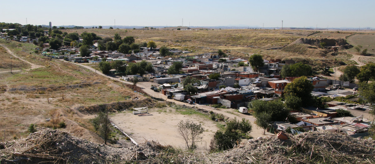 Imagen panorámica del Sector 6 de la Cañada, el epicentro de la droga en Madrid