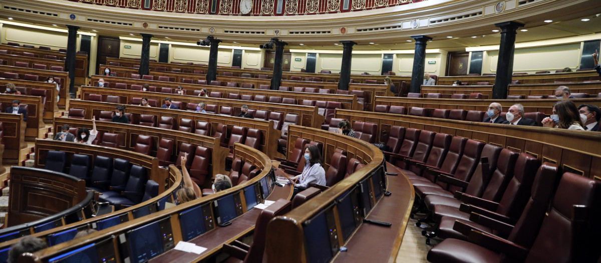 Sesión en el Congreso de los Diputados en mayo de 2021.