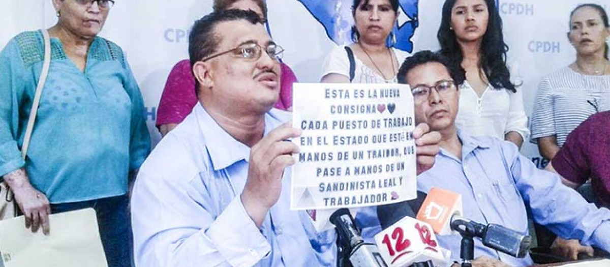 Médicos denunciando despidos ilegales, CPDH, Managua