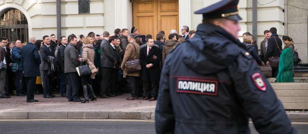 Exterior de una iglesia de los Testigos de Jehová en Rusia (Foto de archivo)