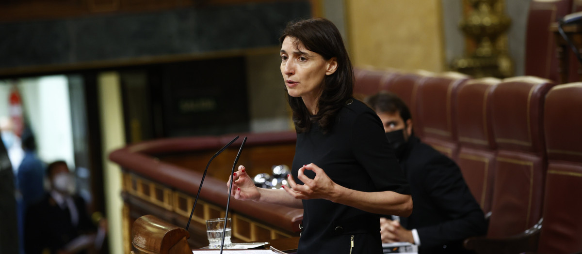 Pilar Llop en una sesión ordinaria en el Congreso de los Diputados