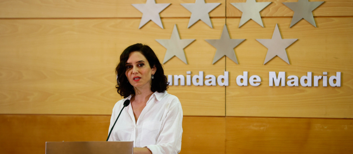 La presidenta de la Comunidad de Madrid, Isabel Díaz Ayuso