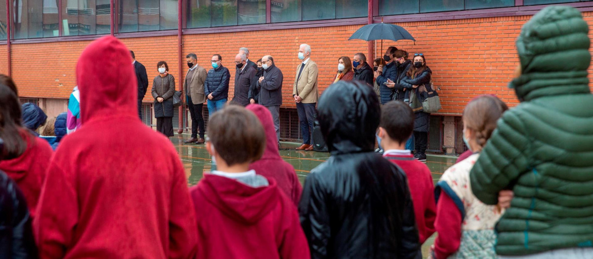 Acto de homenaje celebrado en el colegio Jesuitas de Logroño para recordar al niño de 9 años asesinado