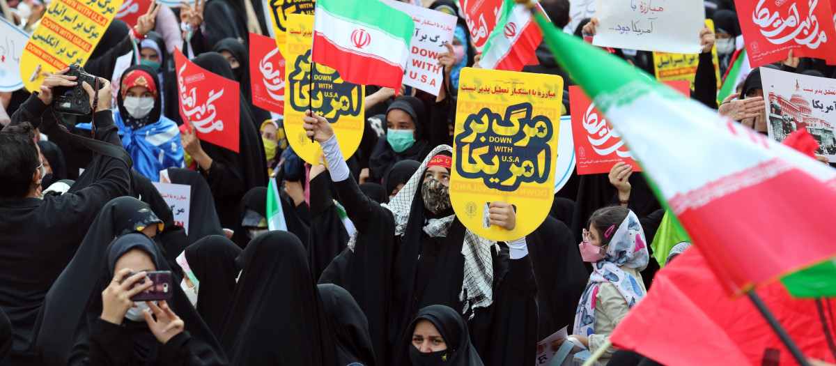 Manifestaciones en Irán contra Estados Unidos