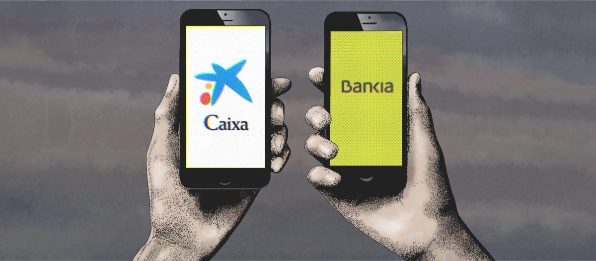 Ilustración: Bankia y Caixabank