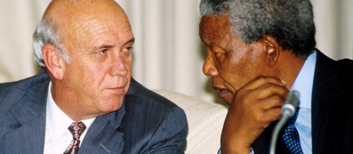 William de Klerk y Nelson Mandela en una imagen de archivo