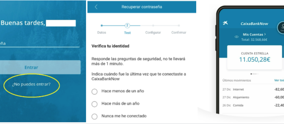 Cómo entrar en Caixabank si perdí la contraseña