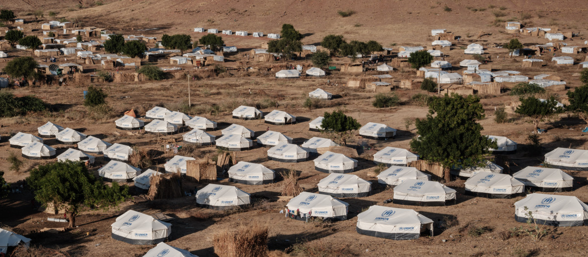 Campo de refugiados etíopes en Sudán
