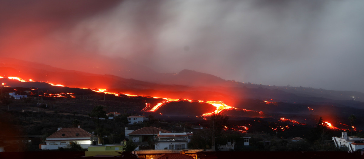 Colada del volcán de Cumbre Vieja en La Palma