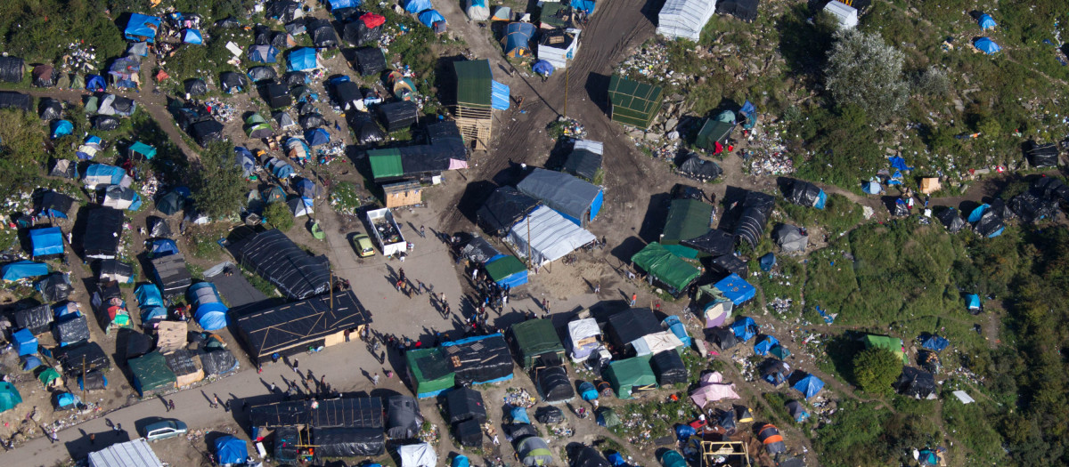 Campamentos de migrantes en Calais, Francia