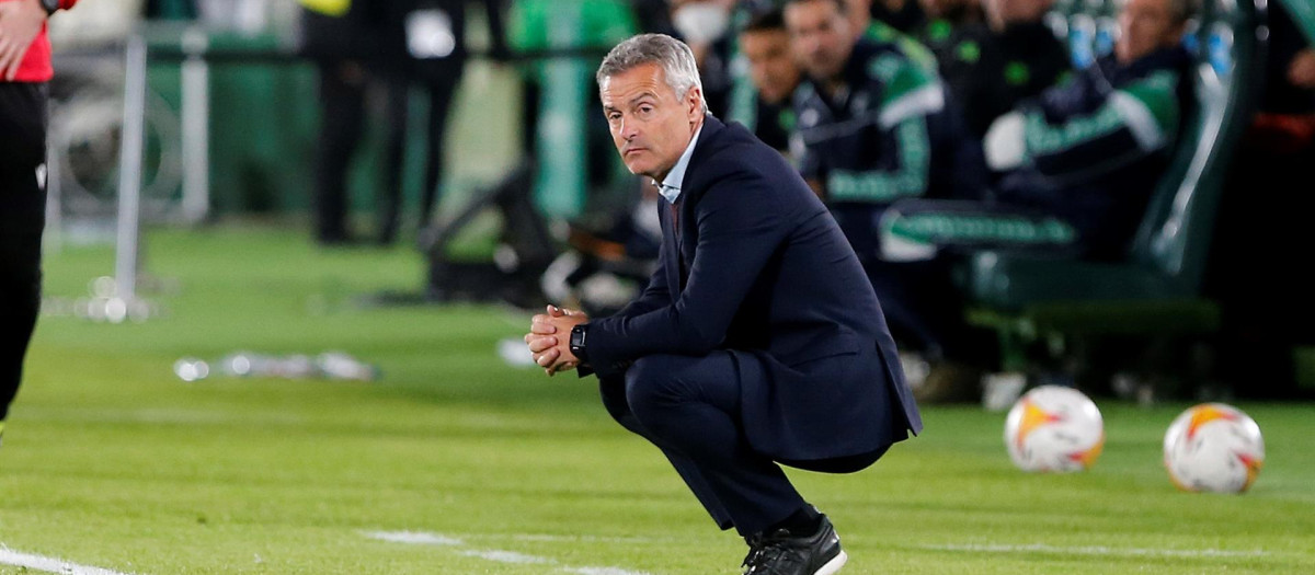 El entrenador del Elche Fran Escribá, durante su último partido como entrenador del Elche en el estadio Martínez Valero