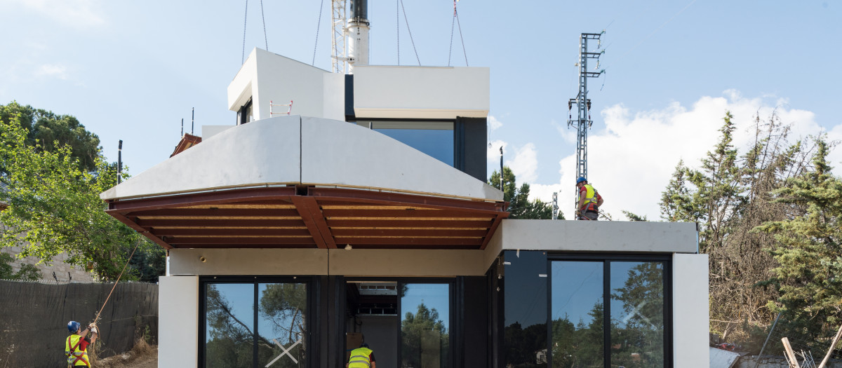 Uno de los edificios en construcción de A-Cero
