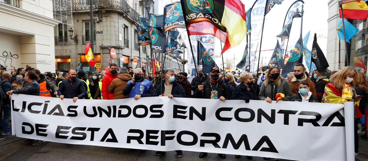 Manifestación policia policias Madrid seguridad ciudadana 27/11/2021