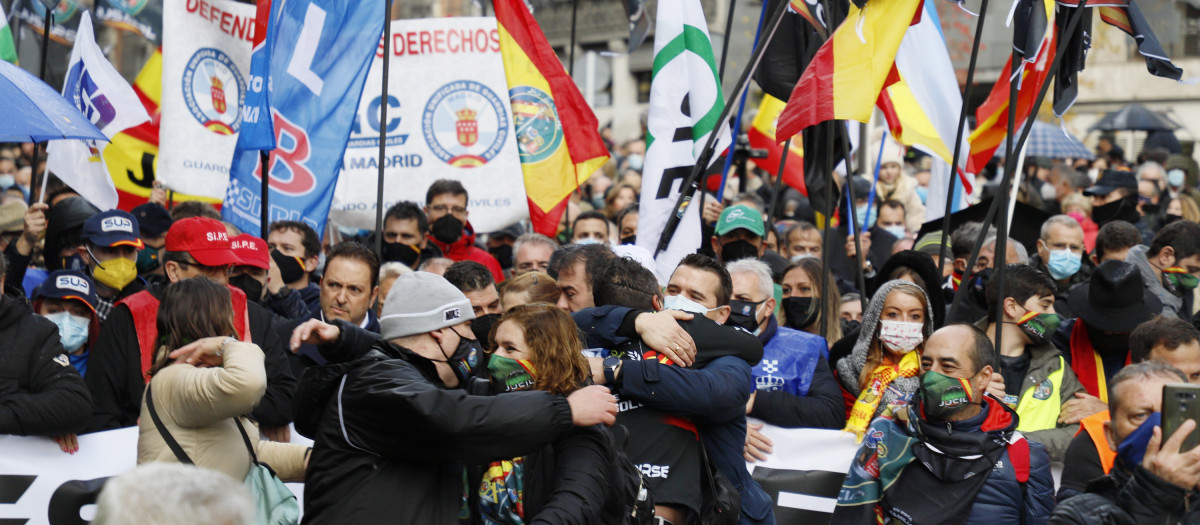 Manifestación policia policias Madrid seguridad ciudadana 27/11/2021