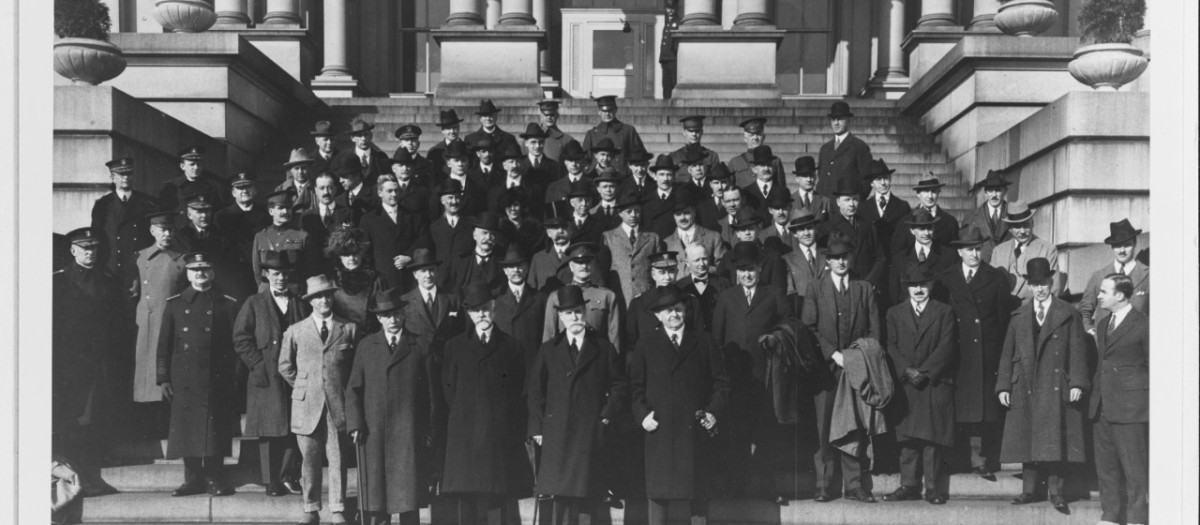 La delegación estadounidense para la Conferencia de Washington